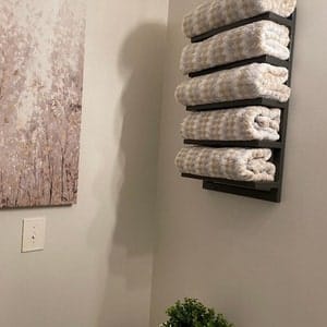 Customer photo review of Bath Towel Rack