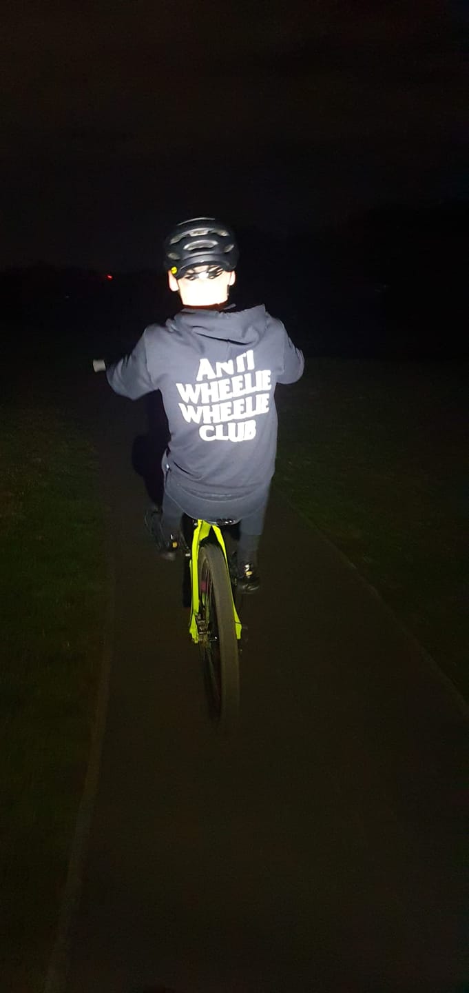 Customer photo review of "Anti Wheelie Wheelie Club" Hoodie