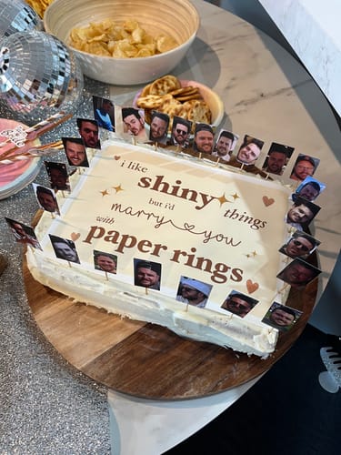 Customer photo review of A4 Rectangle Custom Edible Icing Image