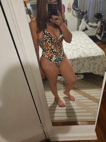 Customer photo review of Honey Butterfly Cut Out One Piece