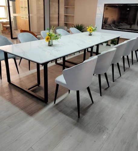 Customer photo review of Simple Stylish Rectangular Marble Conference Table Office Desk