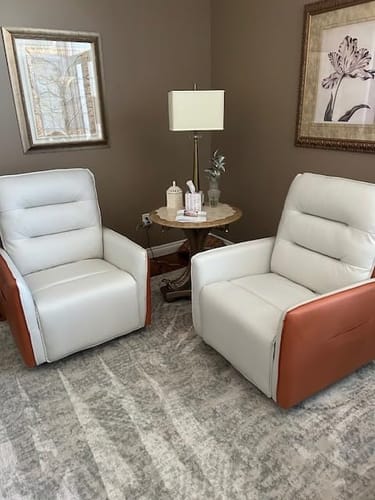 Customer photo review of Homrest Power Recliner Chair Swivel Glider with Rock & Massage, Type-C Charge & Side Pockets (Gray)