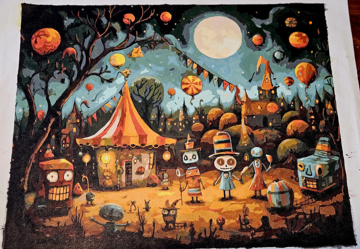 Customer photo review of The Spooky Festival - Paint by Numbers