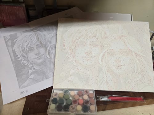 Customer photo review of Custom Paint by Numbers Kit for Personalized Artwork