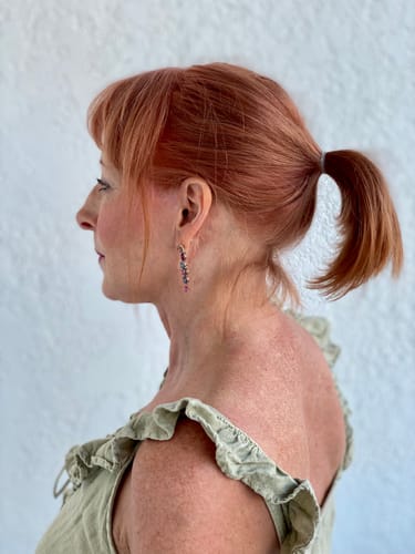 Customer photo review of Stranded Flicky Messy Scrunchie Bun #30 Primrose