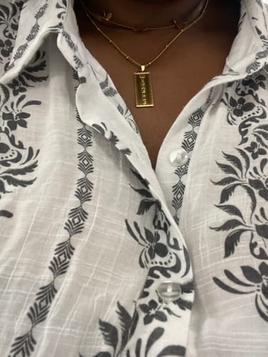Customer photo review of Name Tag Pendant
