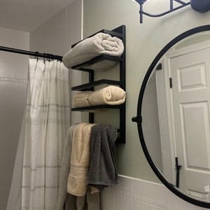 Customer photo review of Bath Towel Rack