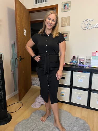 Customer photo review of Brigitte Brianna Barcelona Dress