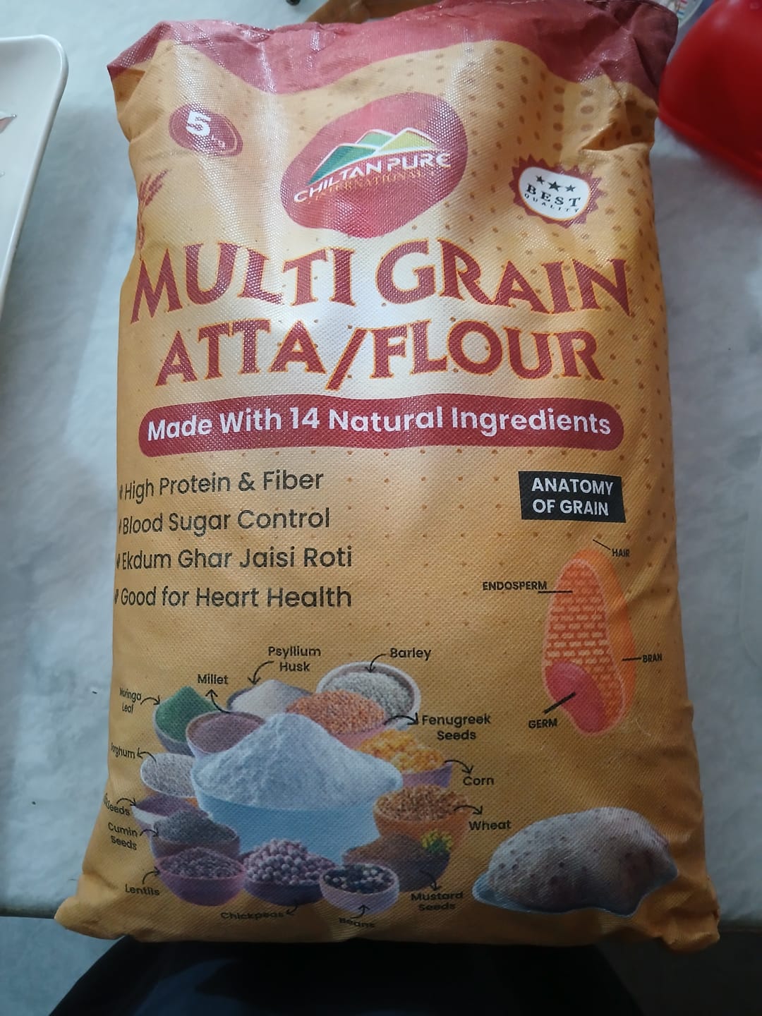 Customer photo review of Multi Grain Atta / Flour - Made with 14 Natural Ingredients