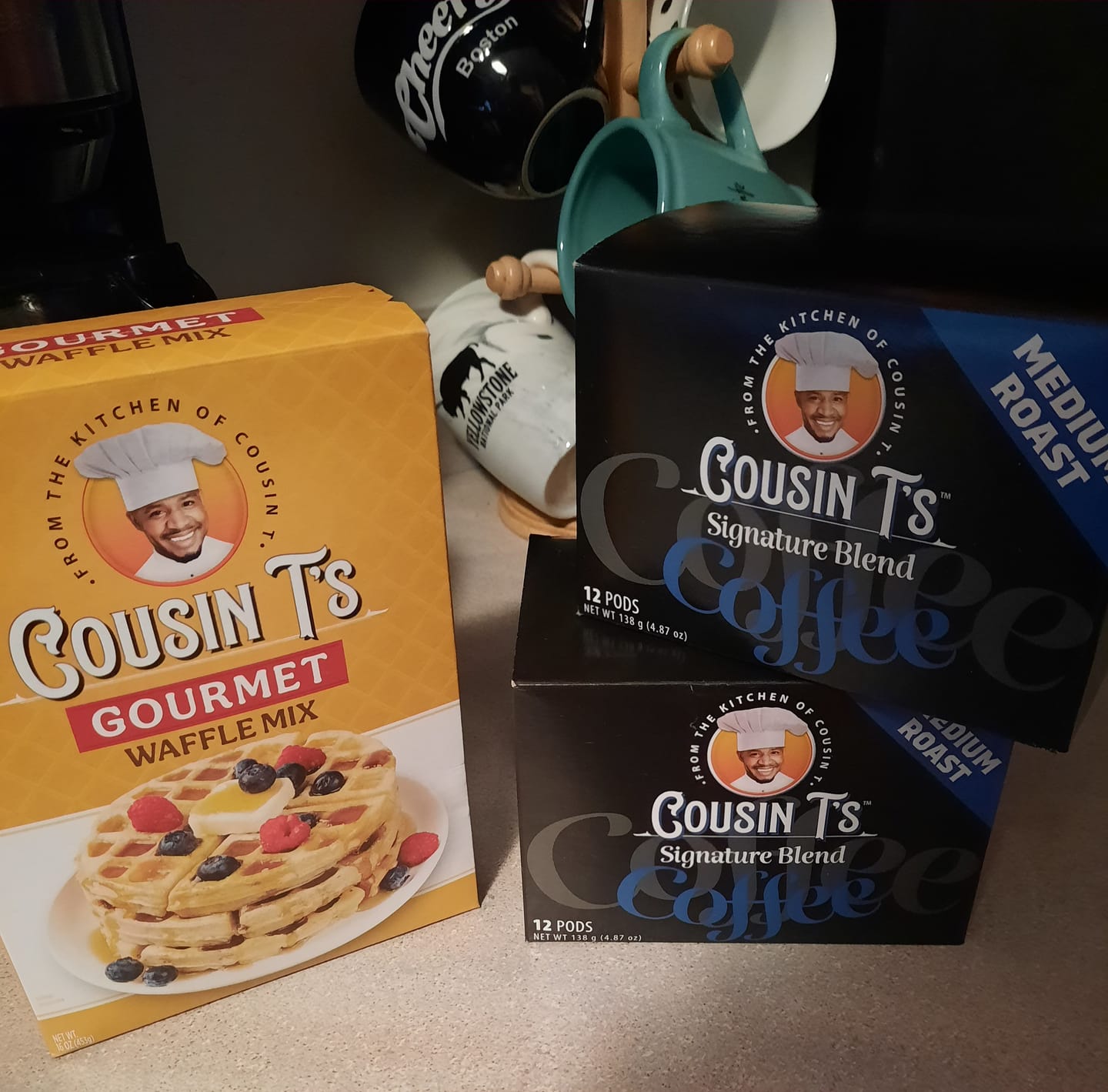 Customer photo review of Cousin T's Signature Blend Medium Roast Coffee