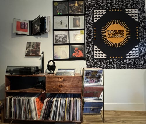 Customer photo review of 12" Vinyl Record Display Frame - LP Wall Storage