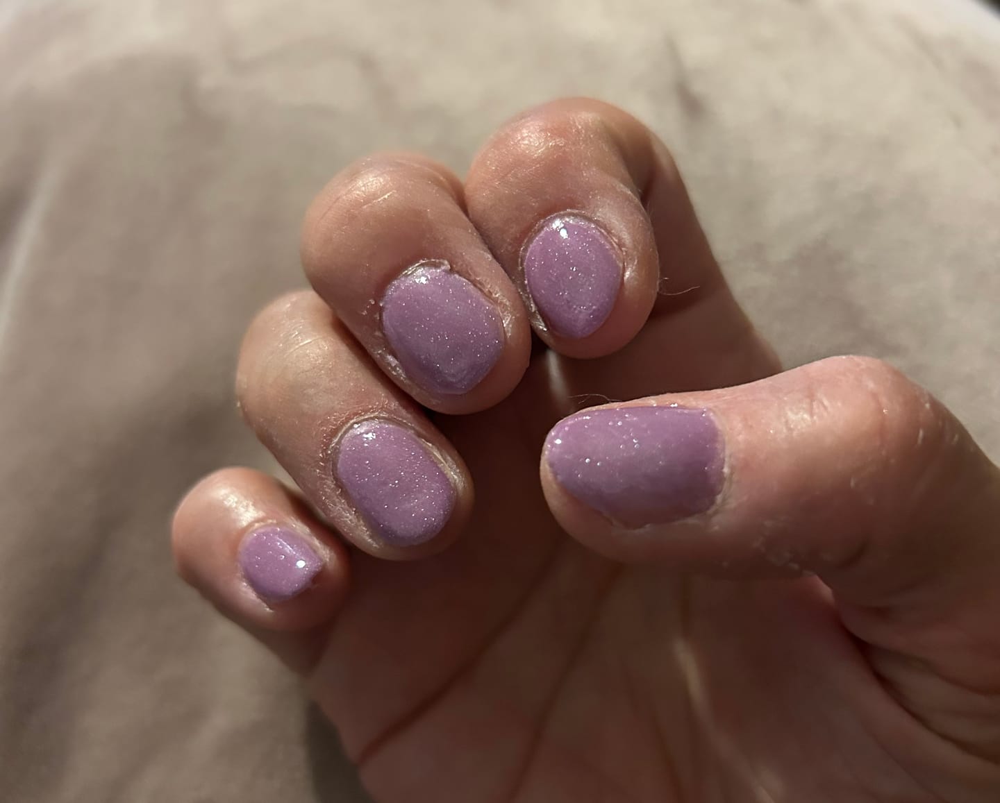Customer photo review of Violet Sand Dipping Powder