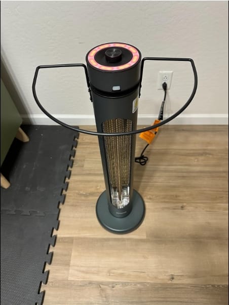 Customer photo review of Electric Outdoor/Indoor Patio Heater - 1500W 8 Heating Levels & Timer