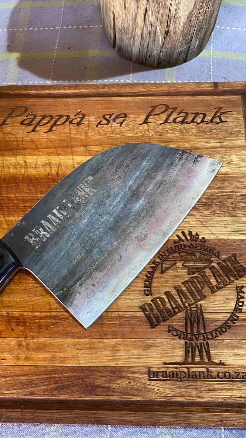 Customer photo review of BraaiPlank™ Hammer Forged Butcher Knife