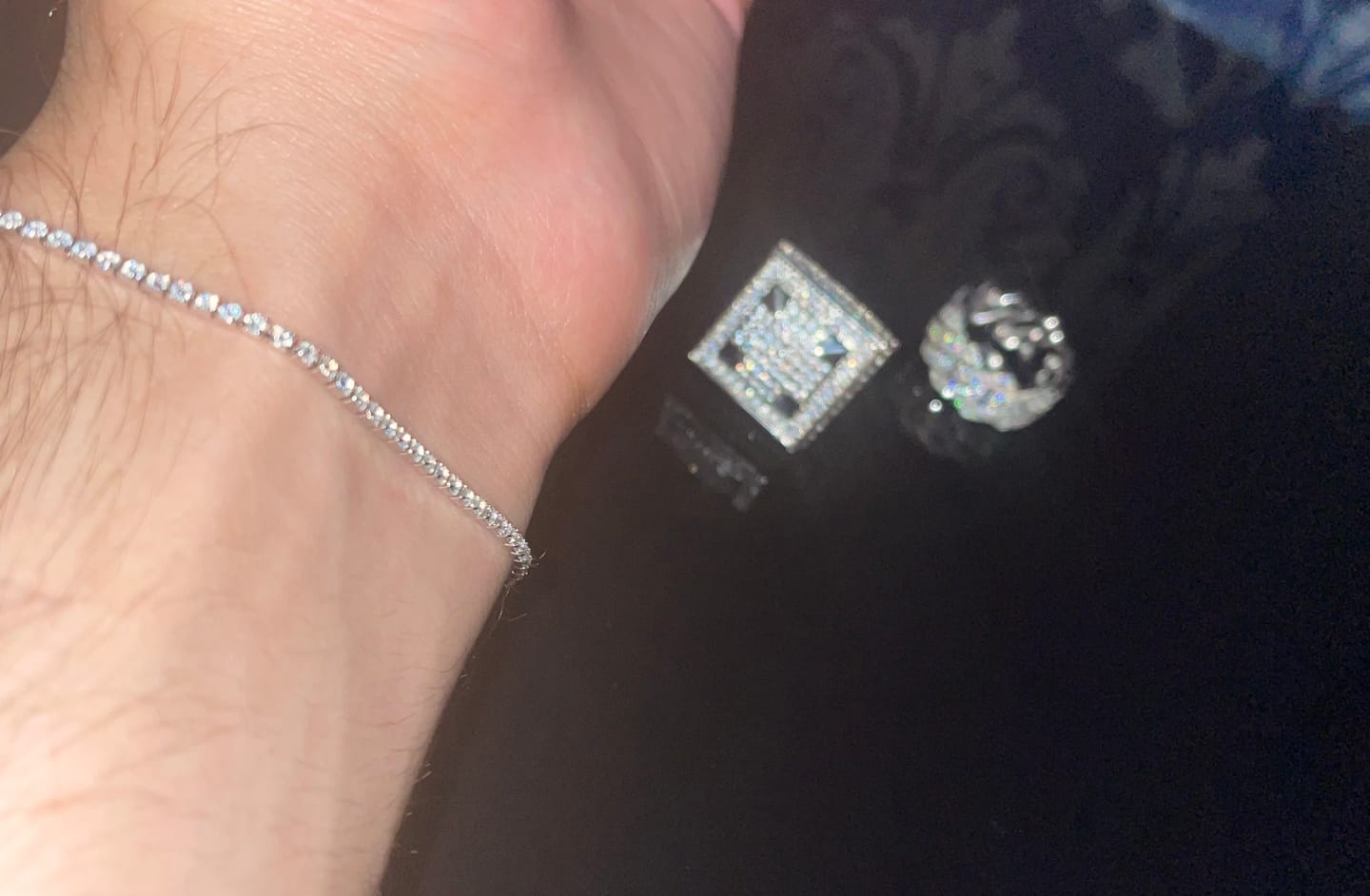 Customer photo review of Moissanite Micro Tennis Bracelet - 925 Silver - D Colour - VVS1
