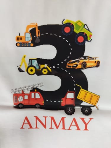 Customer photo review of Customized Third Birthday Kid's T-Shirt