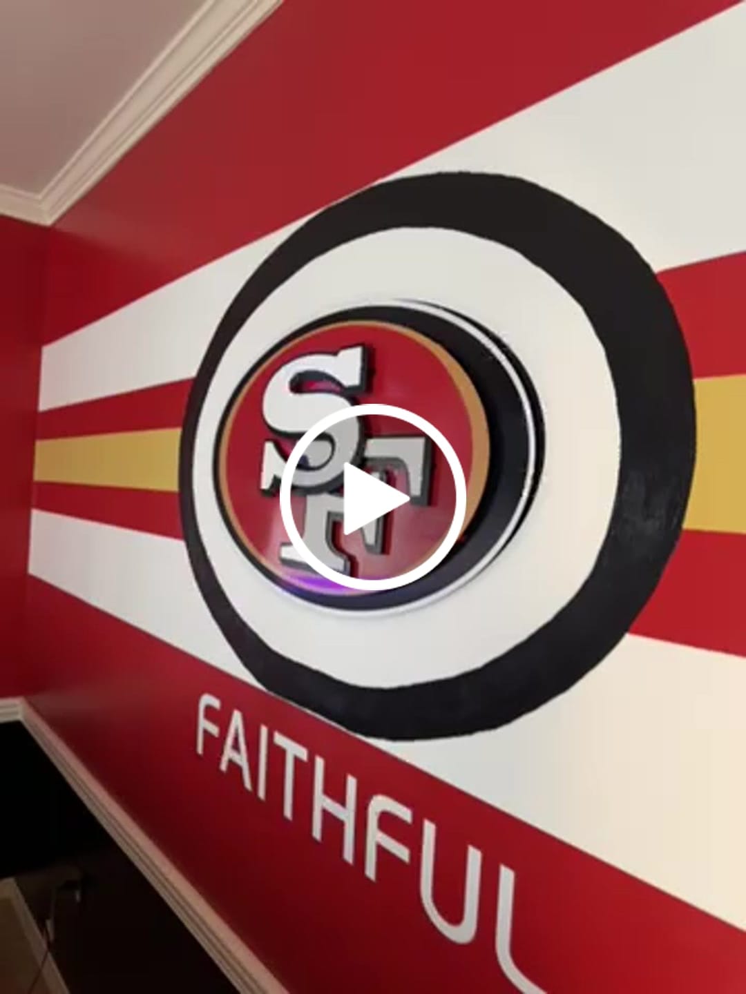 Customer video review of San Francisco 49ers "SF Oval" 3D Vintage Metal Wall Art