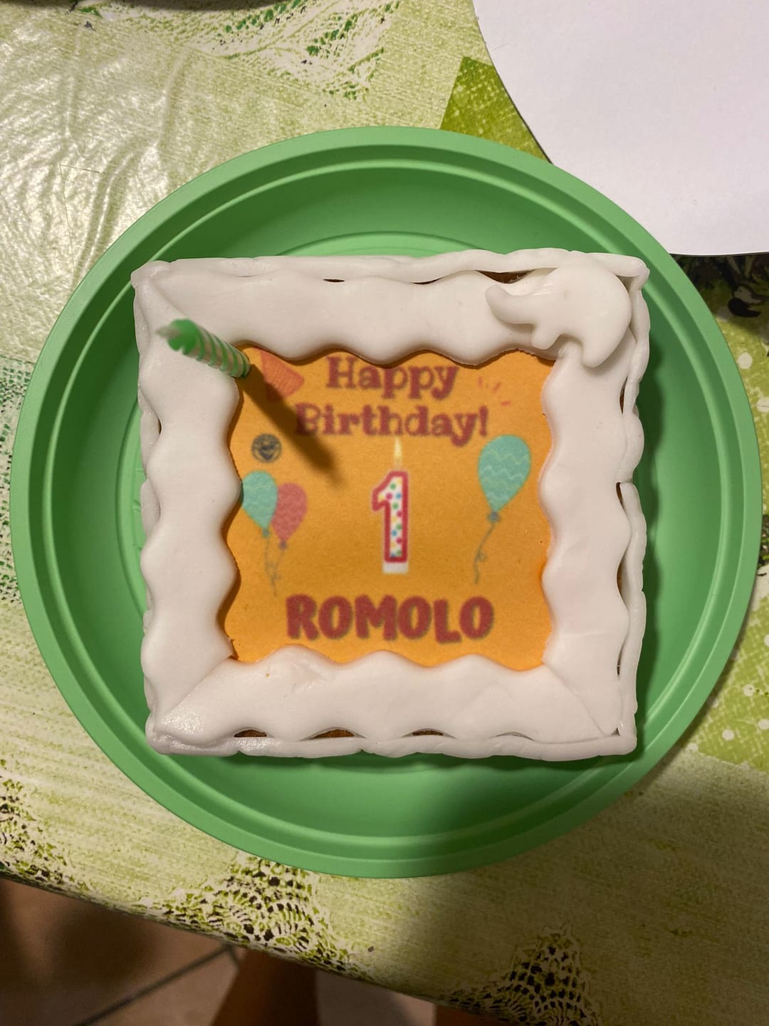 Customer photo review of Torta Per Cani Happy Birthday Personalizzabile Con NOME E ANNI