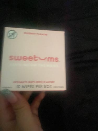 Customer photo review of Cherry Flavored Wipes