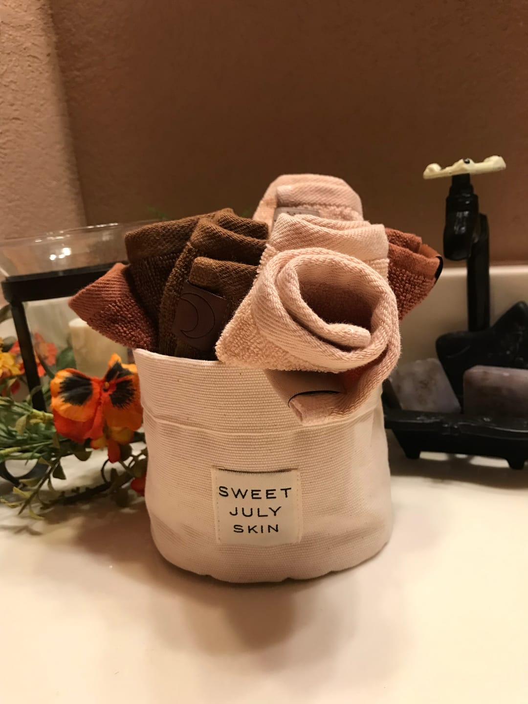 Customer photo review of Day + Night Face Towel Set (Set of 6)