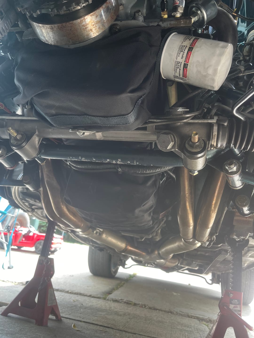 Customer photo review of Motion Raceworks SBF Engine Diaper for Dual Sump for Moroso 20534 / 20520 and similar Oil Pan