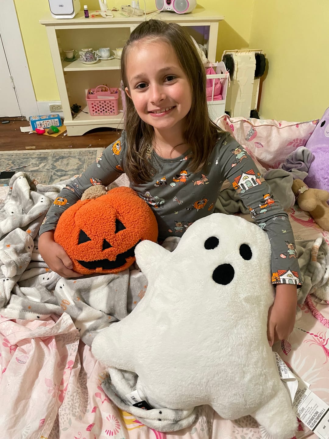 Customer photo review of Trick or Treaters Bamboo Girls' Long Sleeve Dress