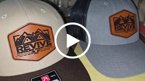 Customer video review of Premium Custom Leather Patch Hats (Wholesale)