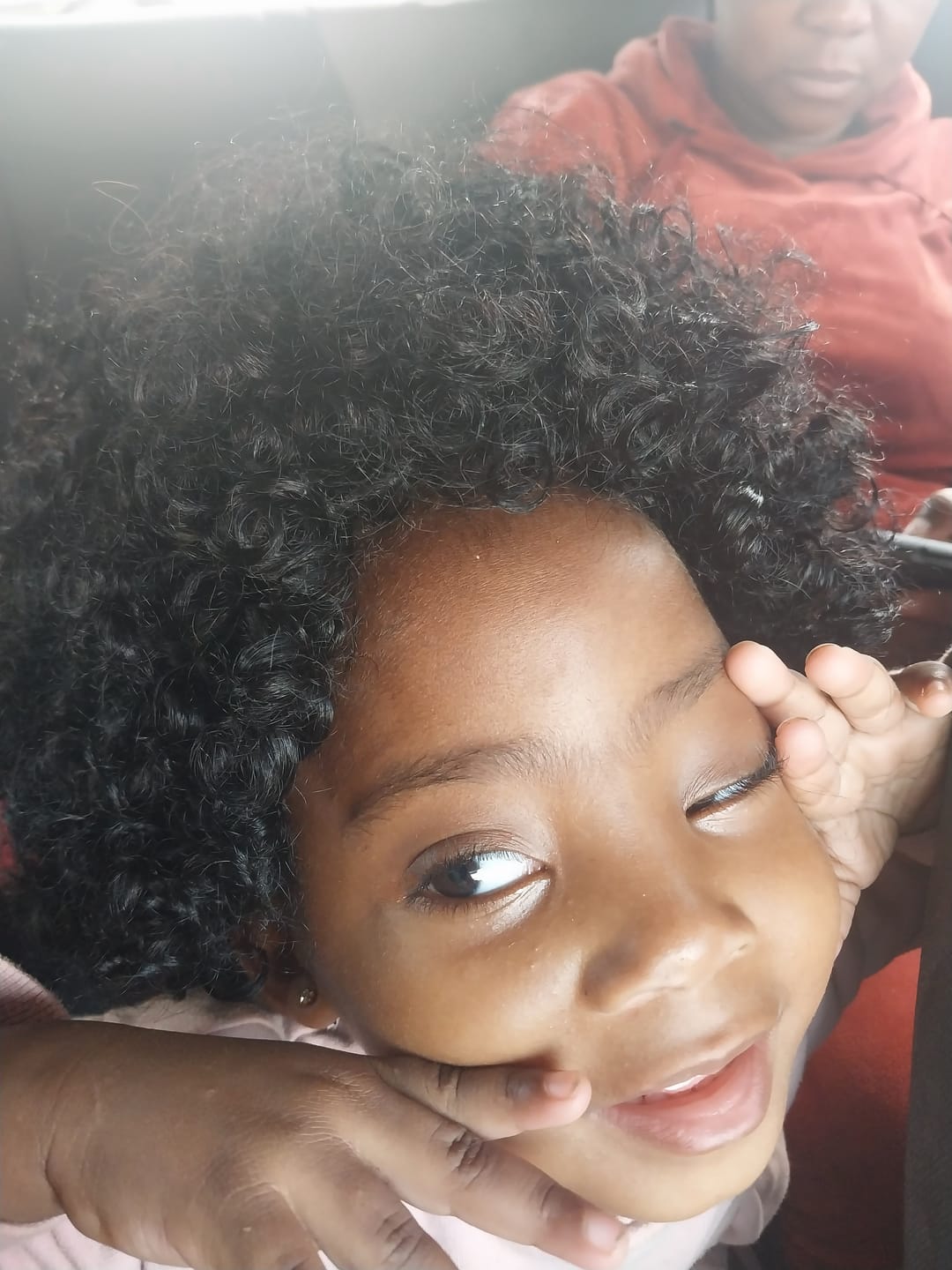 Customer photo review of Brazilian Curly Afro full Cap 8"