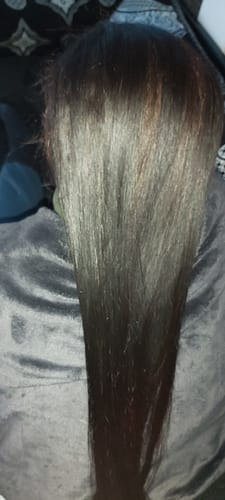 Customer photo review of Lissage Brésilien au Café Vert + Shampoing Clarifiant
