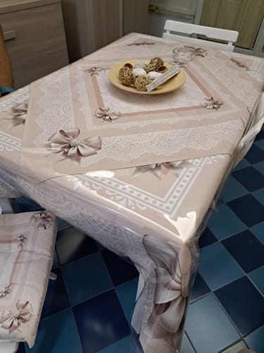 Customer photo review of Centrotavola Moderno Cucina in Stampa Digitale Fiocco Beige