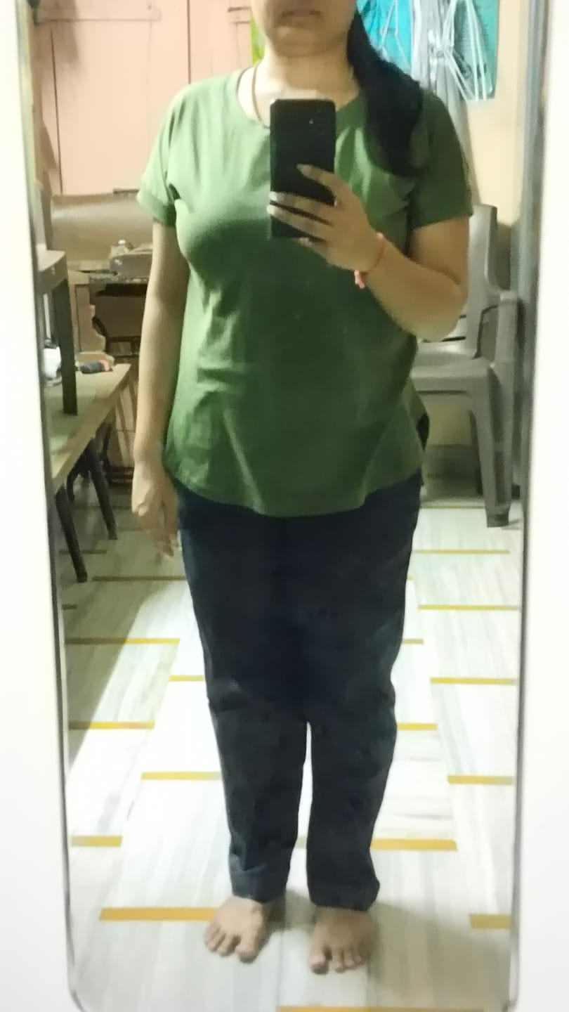 Customer photo review of Navy Blue Formal Pant