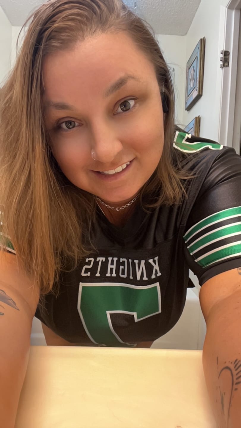 Customer photo review of Custom Black Gotham Green-White Classic Style Mesh Authentic Football Jersey