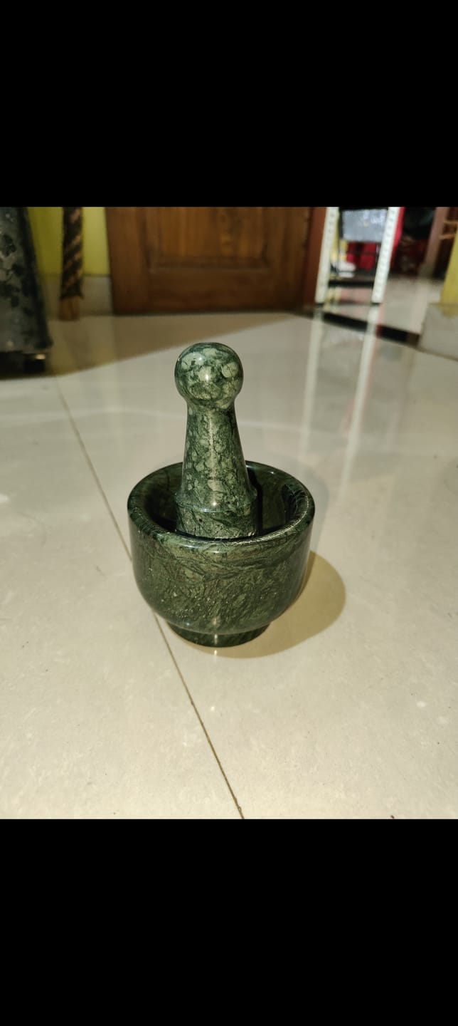 Customer photo review of Green Mortar and Pestle Set