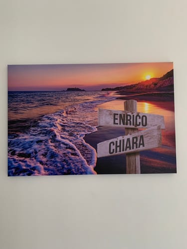 Customer photo review of TELA PERSONALIZZATA "RUMORE DI ONDE"