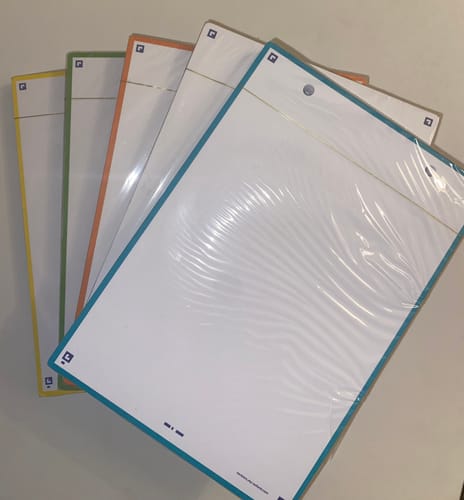 Avis photo d'un client sur Fiches de révision REVISION 2.0 OXFORD # 50 fiches 14,8 x 21 cm - uni blanc
