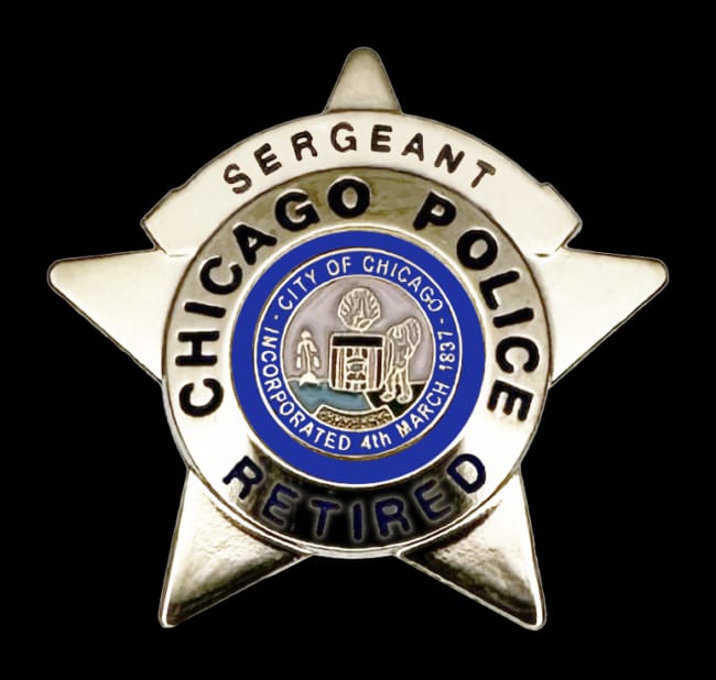 Customer photo review of Chicago Sergeant Police Badge Solid Copper Replica Movie Props With Number 128