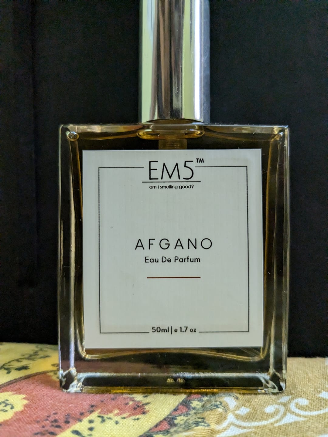 Customer photo review of EM5™ Afgano Perfume for Men | Amber Smoky Oud Fragrance Accords | Luxury Gift for Men | Variants Available: 50 ml Spray / 15 ml Spray / 10 ml Non-Alcoholic Roll On