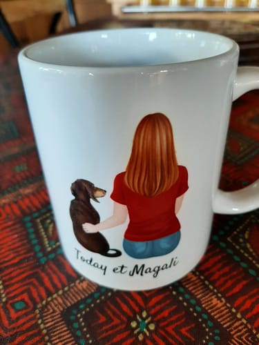Customer photo review of Mug Personnalisé - Femme et Chien