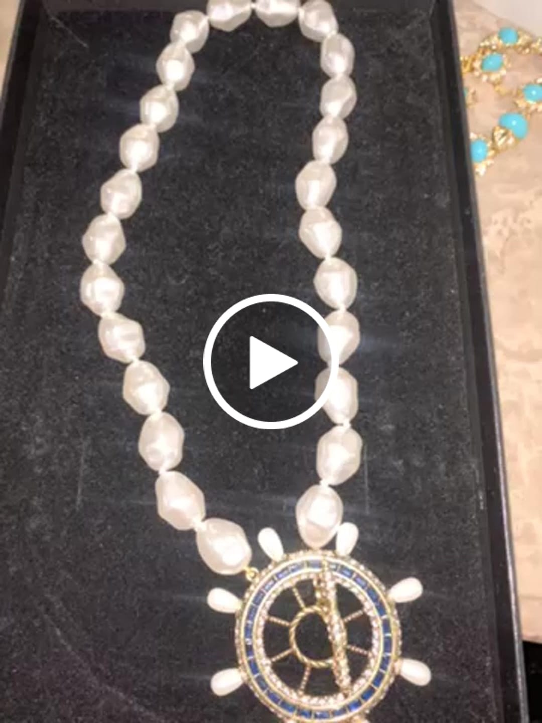 Customer video review of HEIDI DAUS®"Full Speed Ahead" Beaded Crystal Nautical Wheel Toggle Necklace