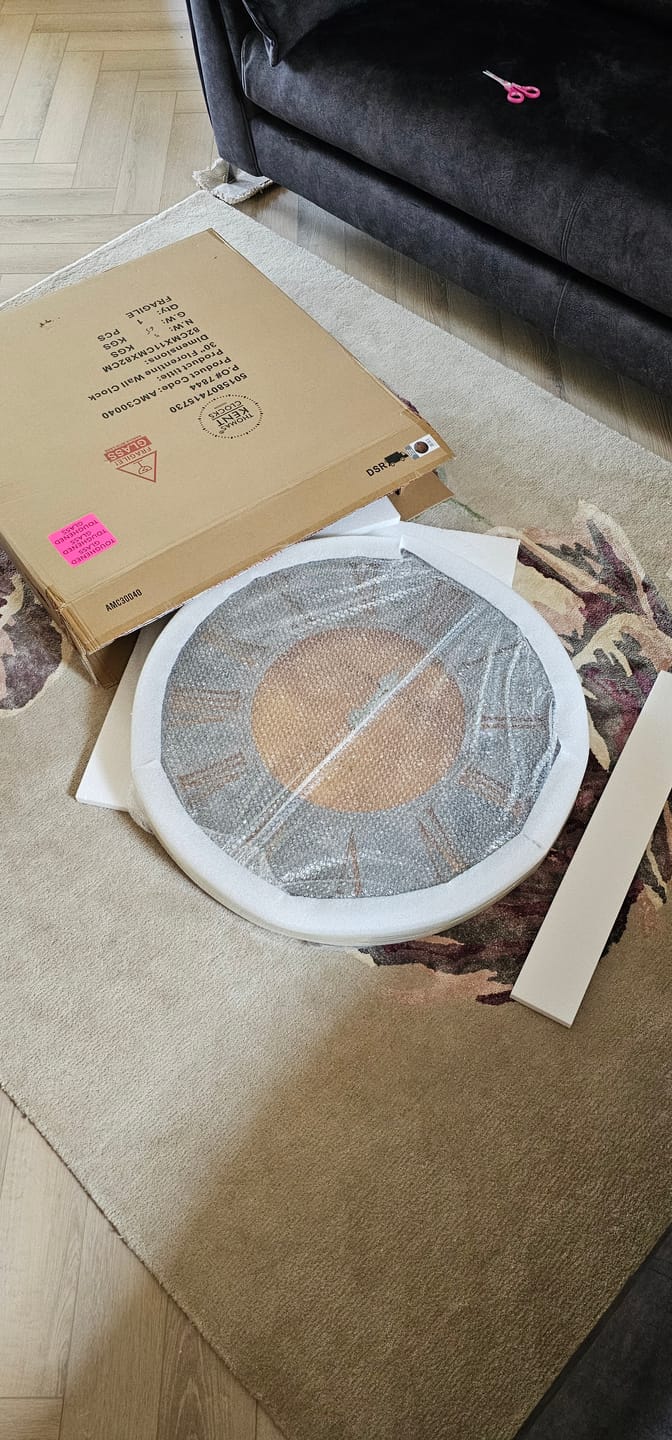 Customer photo review of Thomas Kent London. Florentine Star Wall Clock 30" (74cm) Gold.