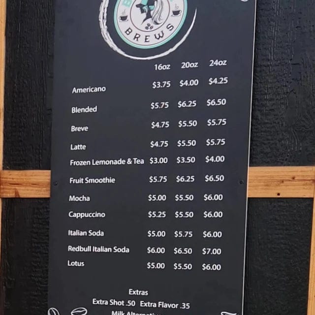 Customer photo review of Custom Menu Board Sign