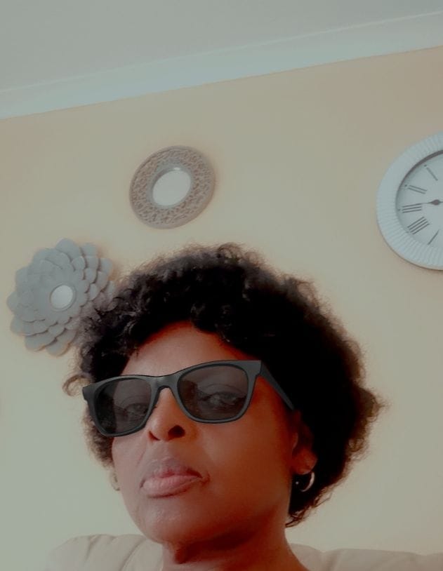 Customer photo review of Brazilian Curly Afro full Cap 8"