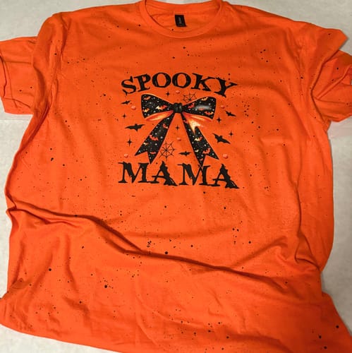 Customer photo review of Spooky Mama Halloween DTF Transfer