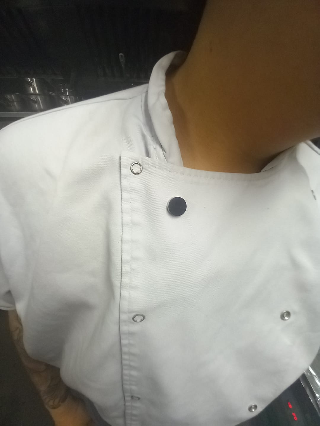 Customer photo review of HoldFast Magnetic Chef's Pin v4