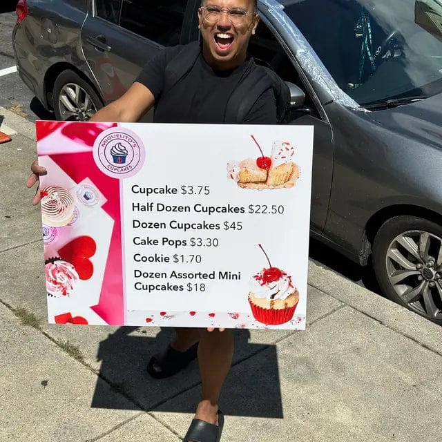 Customer photo review of Custom Menu Board Sign
