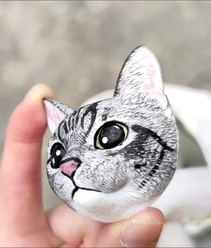 Customer photo review of Personalized Custom Pet Keychain/Magnet