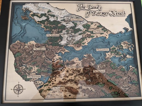 Customer photo review of CUSTOM FANTASY 3D WORLD MAP