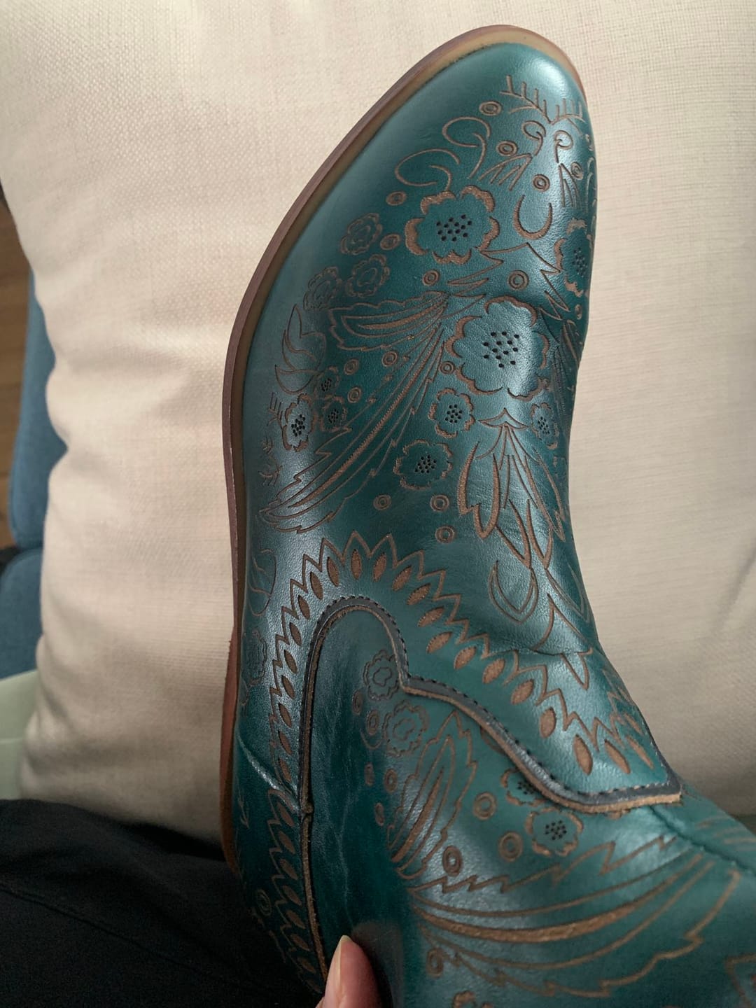 Customer photo review of Vintage Handmade Chelsea Inspired Ankle Boots