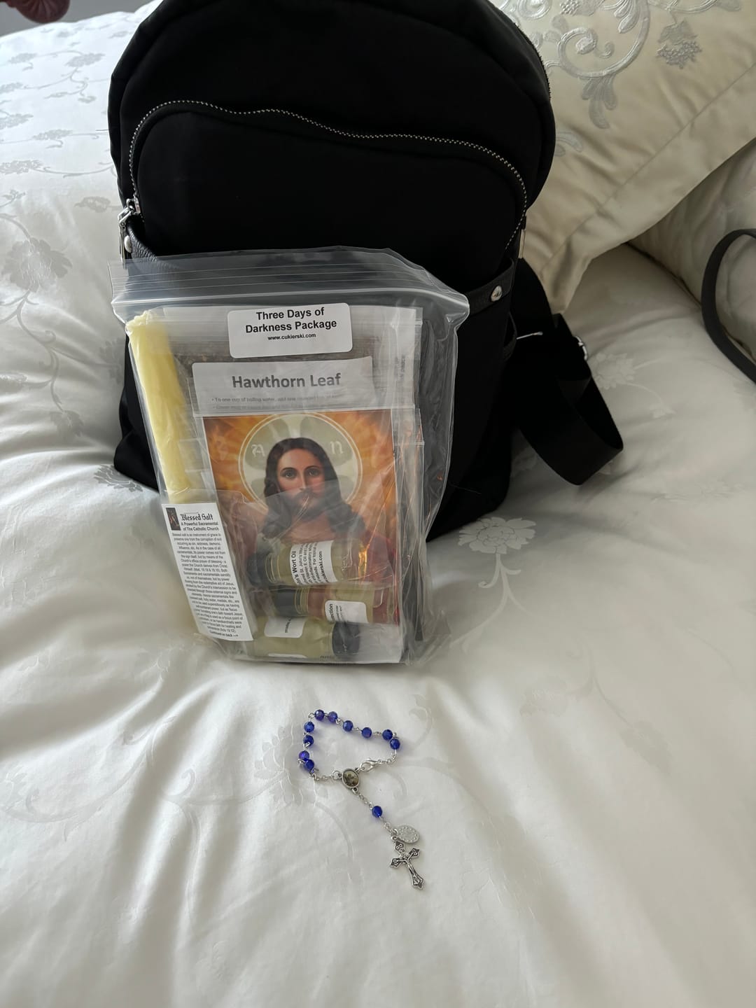 Customer photo review of Three Days of Darkness Package