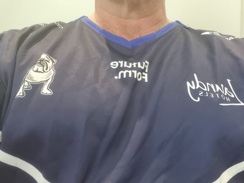 Customer photo review of 2024 Canterbury Bankstown Bulldogs Warm Up Tee - Adult